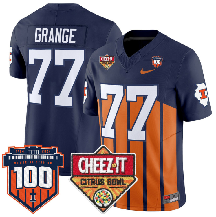 Red Grange Jersey #77 Illinois Fighting 2025 Cheez-It Citrus Bowl Throwback