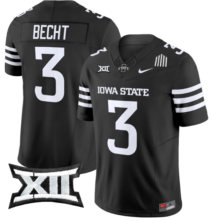Rocco Becht Jersey #3 Iowa State Cyclones Vapor Limited College Football Stitched Black
