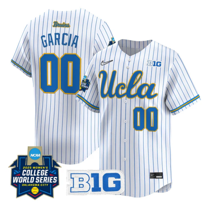 Rachel Garcia Jersey #00 UCLA Bruins Softball 2025 World Series Stitched White