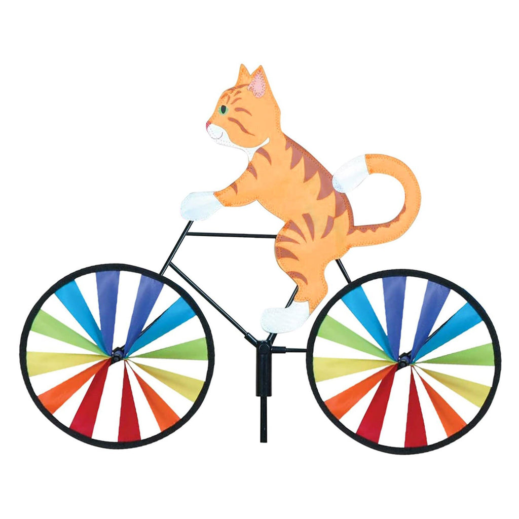 Rainbow Bicycle Cat Wind Spinner