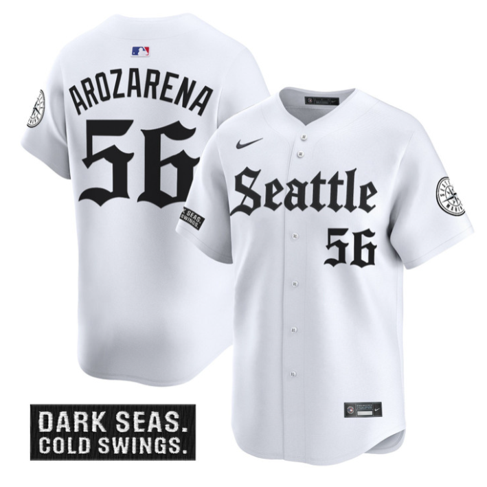 Randy Arozarena Jersey #56 Seattle Mariners Deep Sea Gothic Edition Limited Stitched White