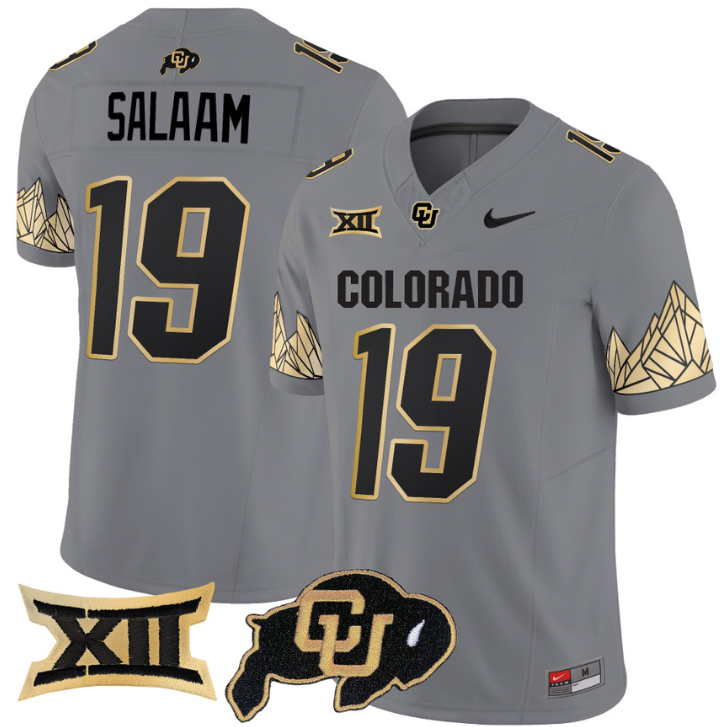 Rashaan Salaam Jersey #19 Colorado Buffaloes Vapor Limited Football Gray