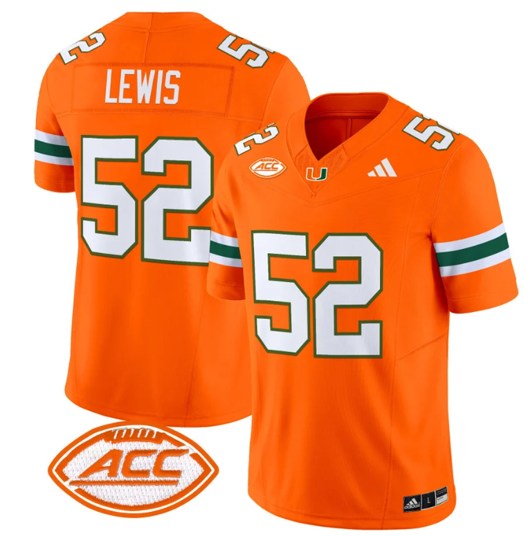 Ray Lewis Jersey #52 Miami Hurricanes Vapor Football Stitched Orange