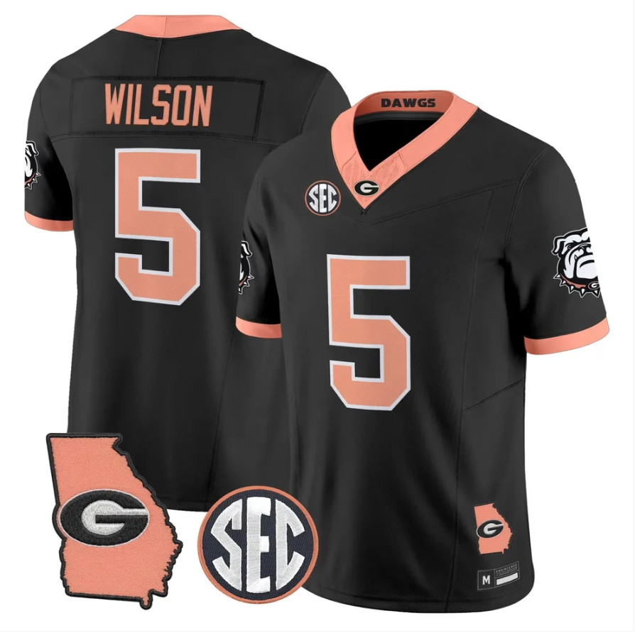 Raylen Wilson Jersey #5 Georgia Bulldogs 2026 The Big Peach Stitched