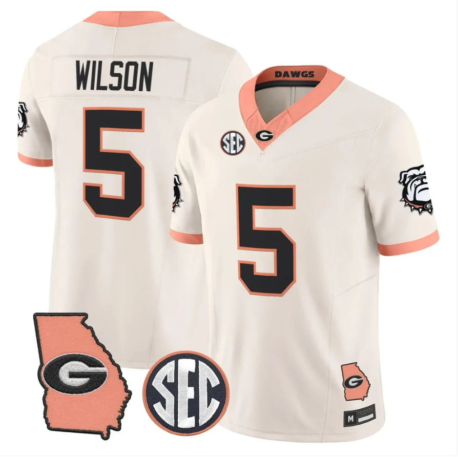 Raylen Wilson Jersey #5 Georgia Bulldogs 2026 The Big Peach Stitched