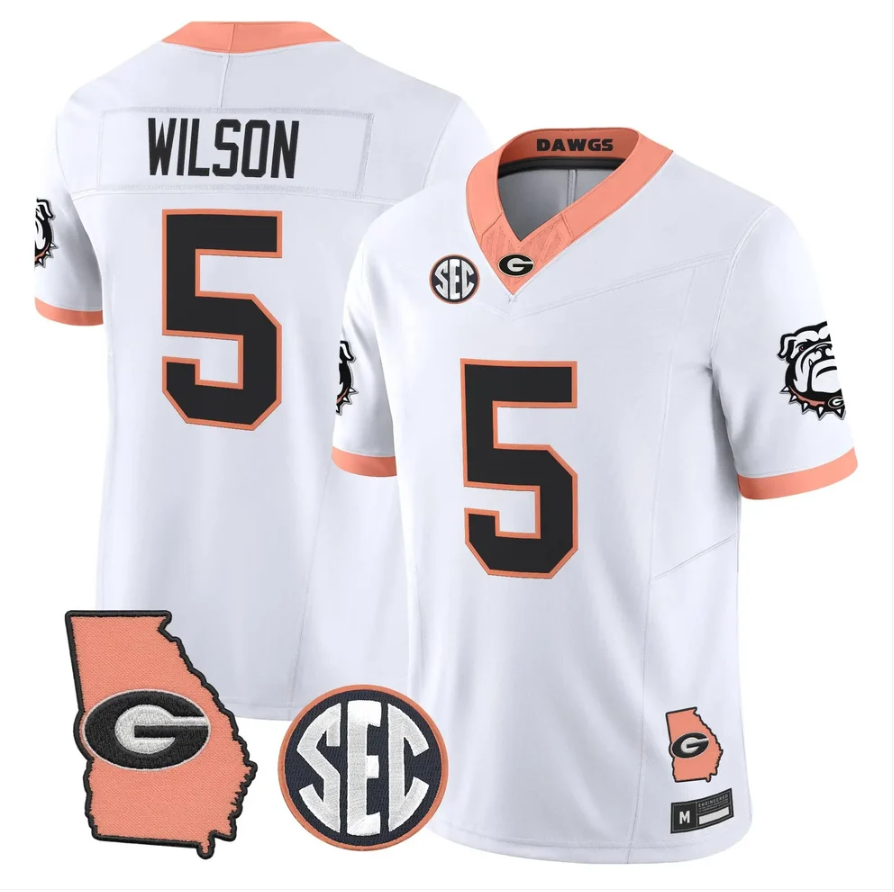 Raylen Wilson Jersey #5 Georgia Bulldogs 2026 The Big Peach Stitched