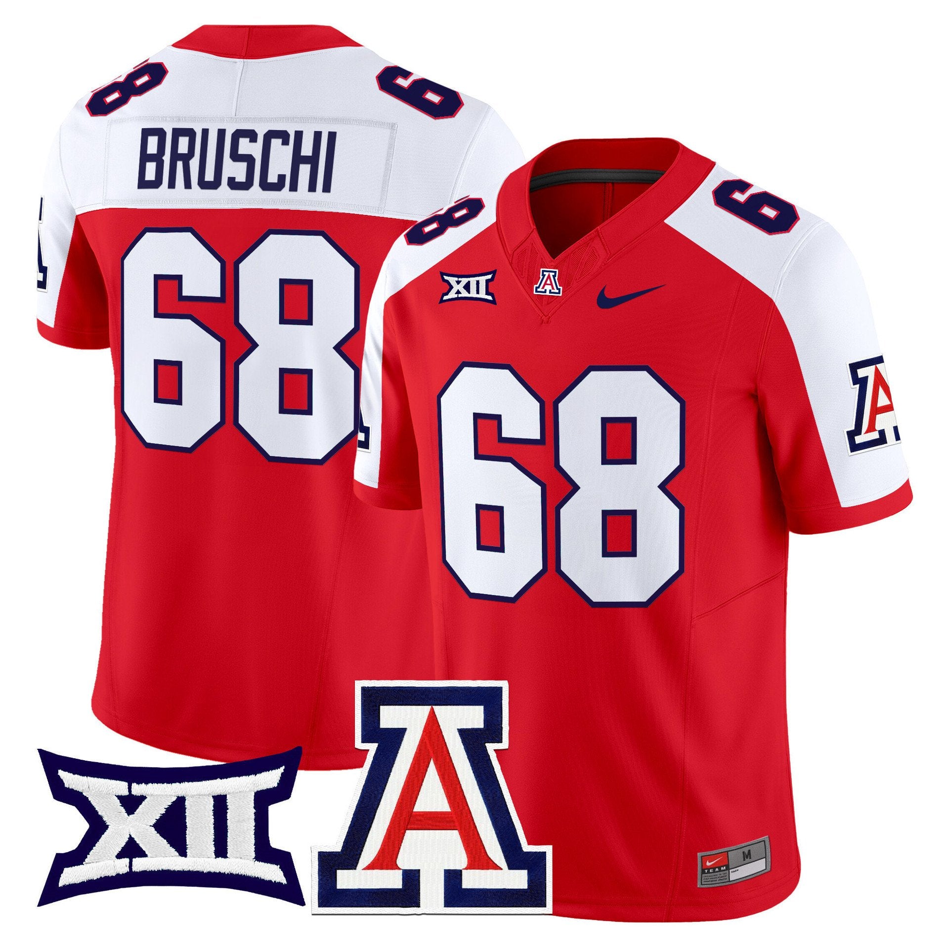 Tedy Bruschi Jersey #68 Arizona Wildcats 2025 Limited Stitched Red Alternate