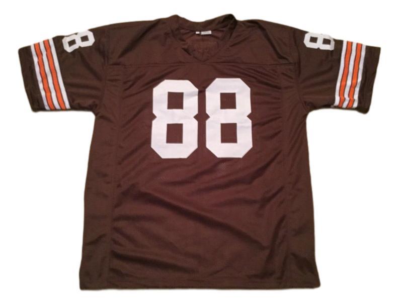 Reggie Langhorne CUSTOM STITCHED Unsigned Football Jersey Brown