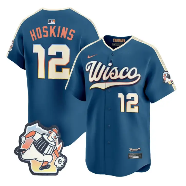 Rhys Hoskins Jersey #12 Milwaukee Brewers 2026 City Connect Premier Stitched