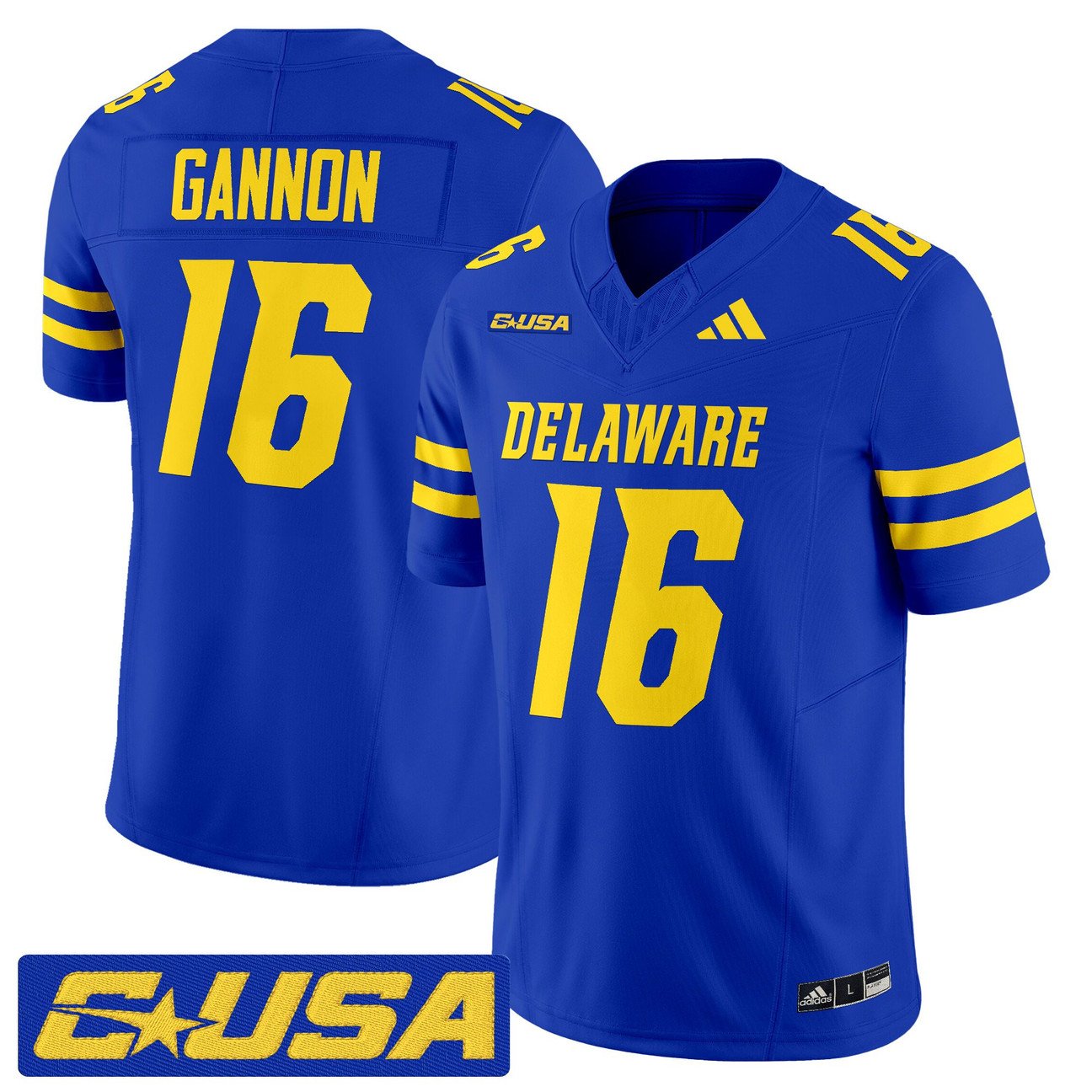 Rich Gannon Jersey #16 Delaware Blue Hens 2025 Vapor Limited Stitched