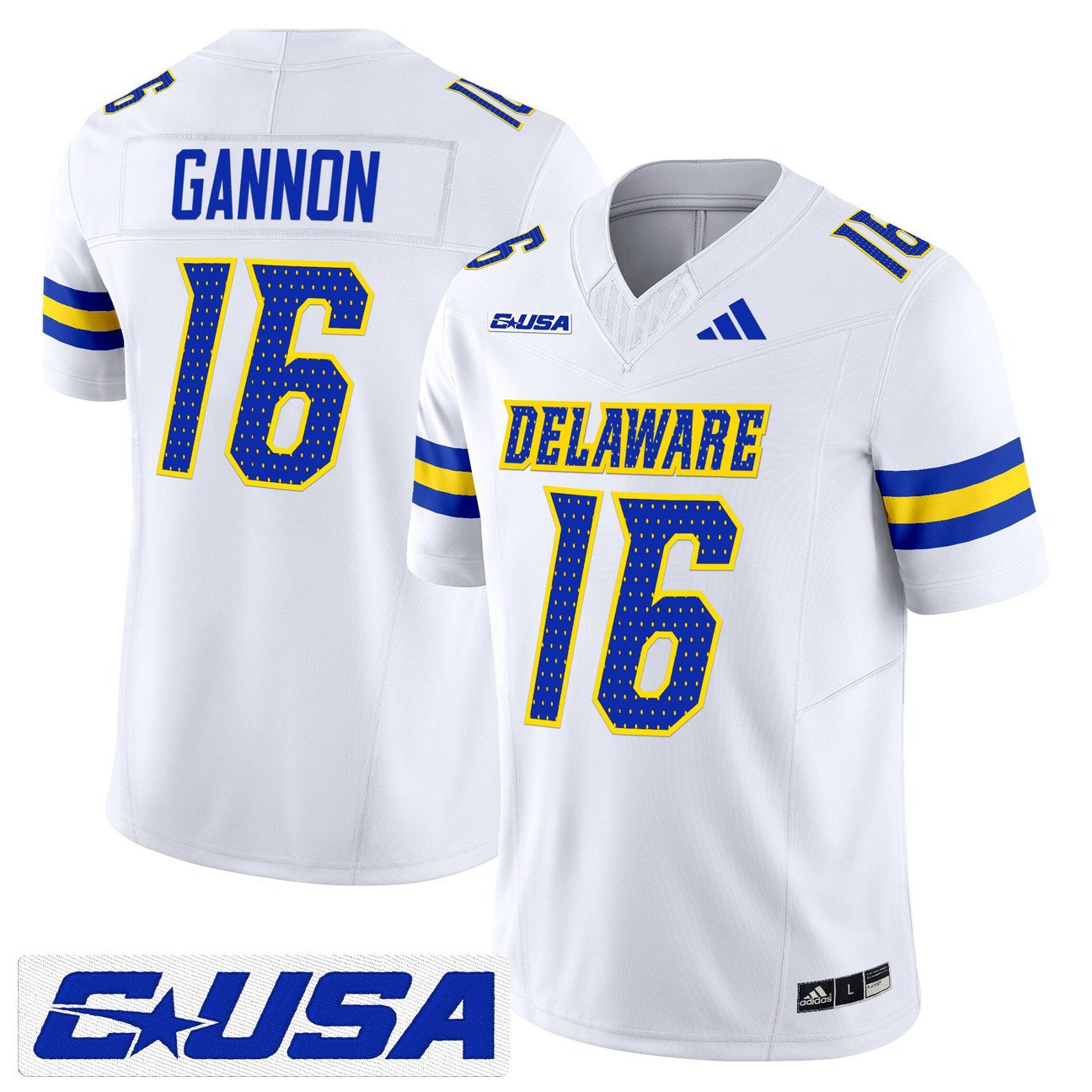 Rich Gannon Jersey #16 Delaware Blue Hens 2025 Vapor Limited Stitched