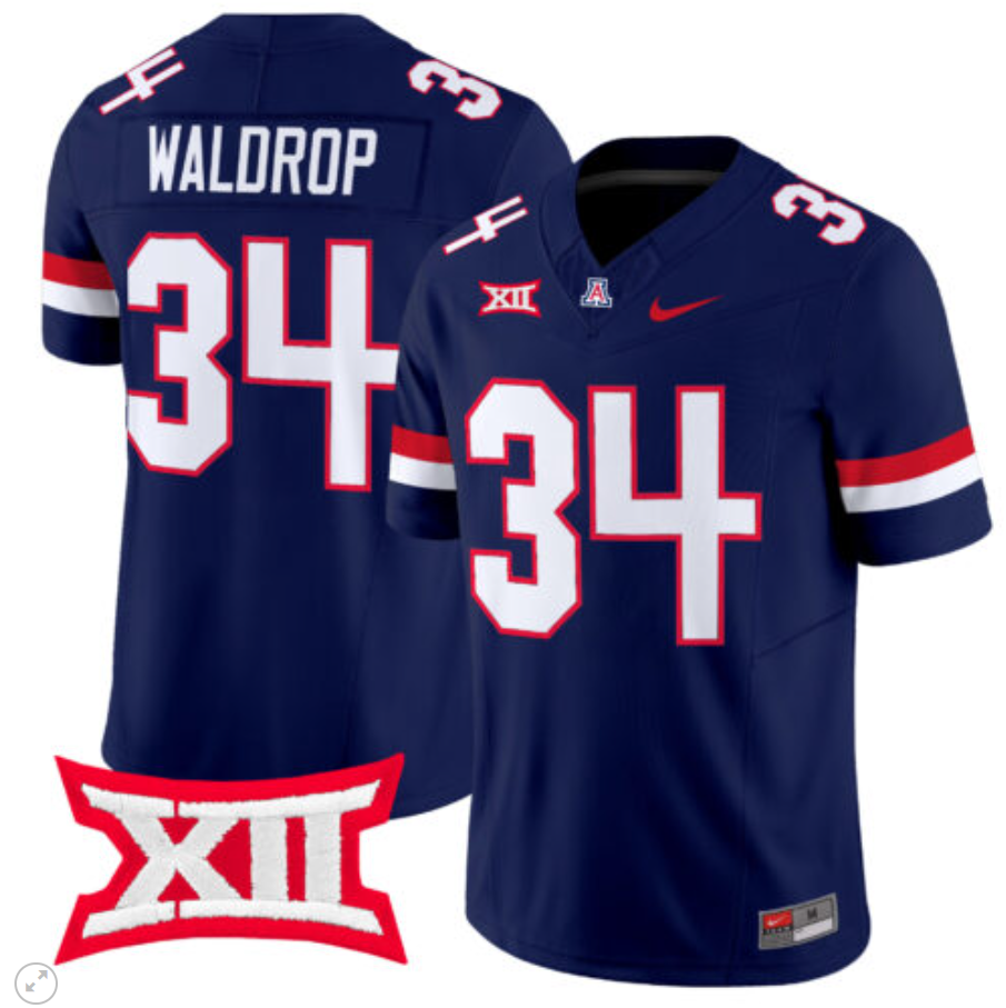 Rob Waldrop Jersey #34 Arizona Wildcats Vapor Limited Football Navy
