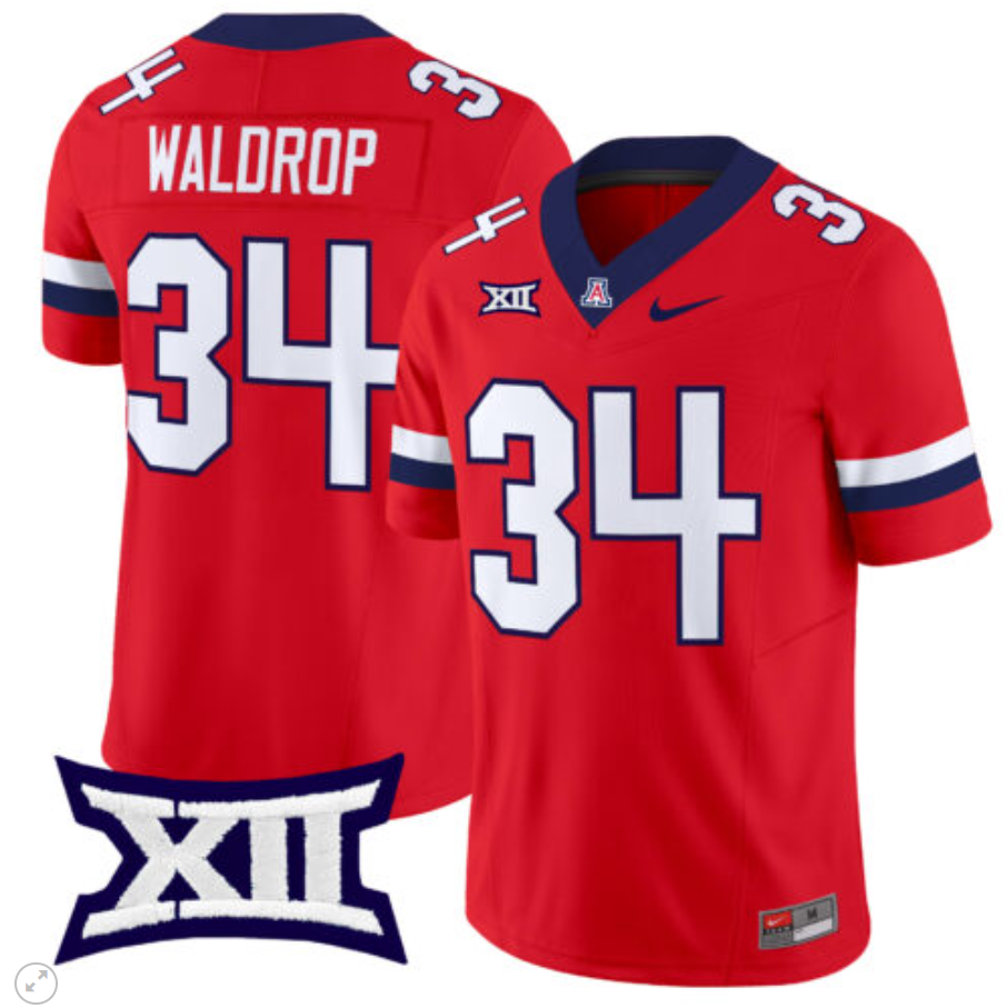 Rob Waldrop Jersey #34 Arizona Wildcats Vapor Limited Football Red