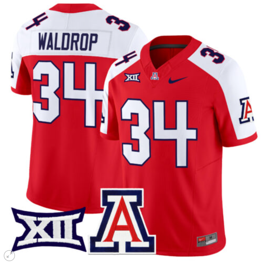 Rob Waldrop Jersey #34 Arizona Wildcats Vapor Limited Football Red Alternate