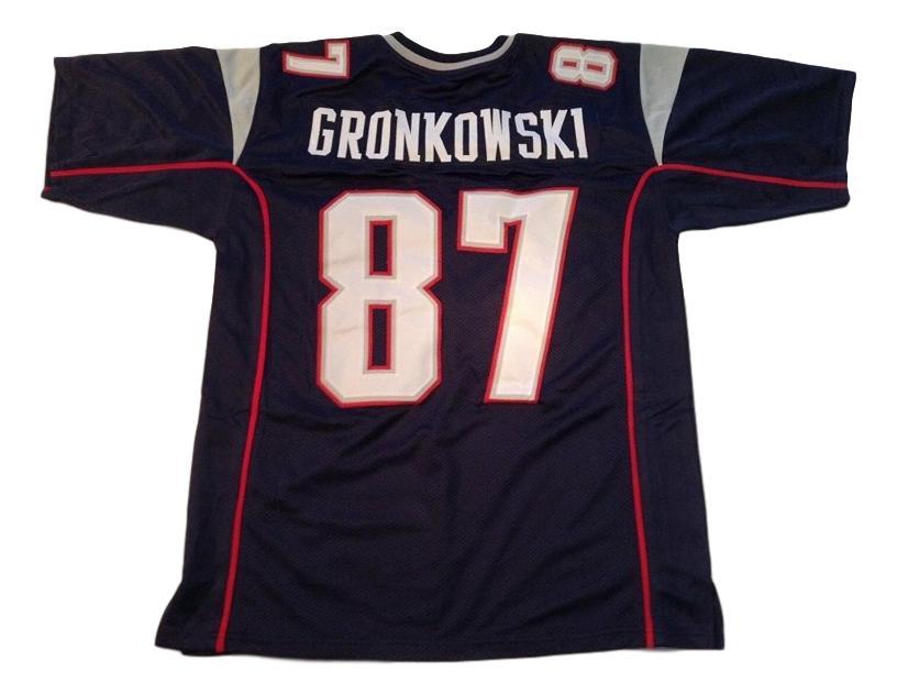 Rob Gronkowski CUSTOM STITCHED Unsigned Football Jersey Blue