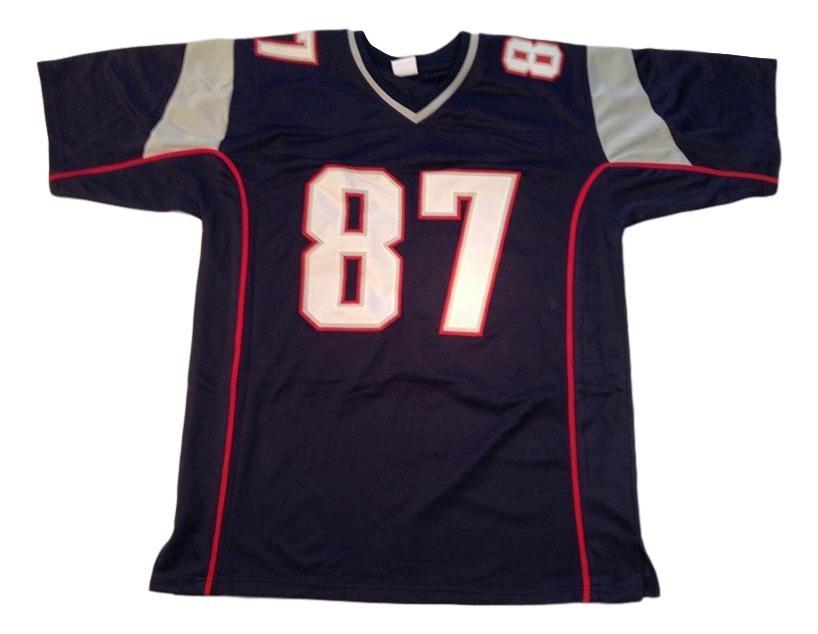 Rob Gronkowski CUSTOM STITCHED Unsigned Football Jersey Blue