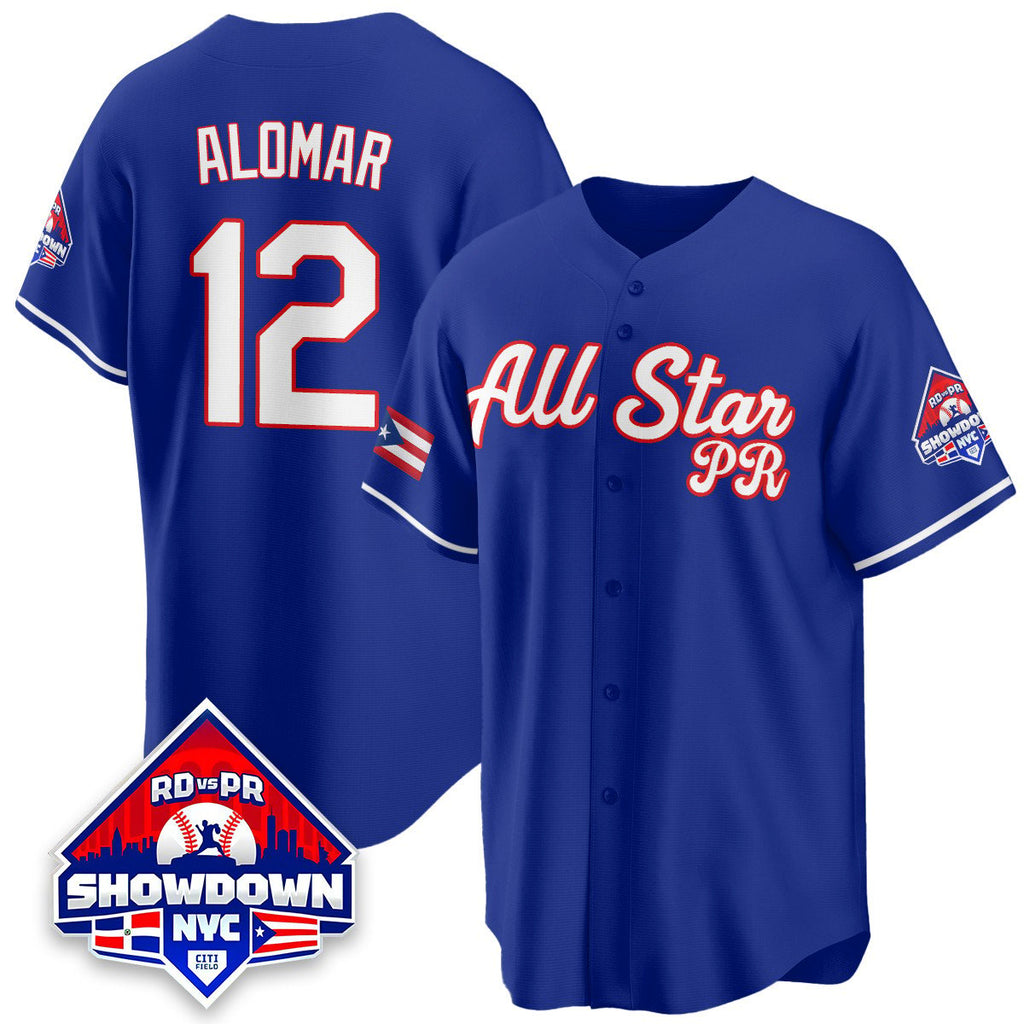 Roberto Alomar Jersey #12 Puerto Rican Baseball All-Star 2025 Stitched Blue