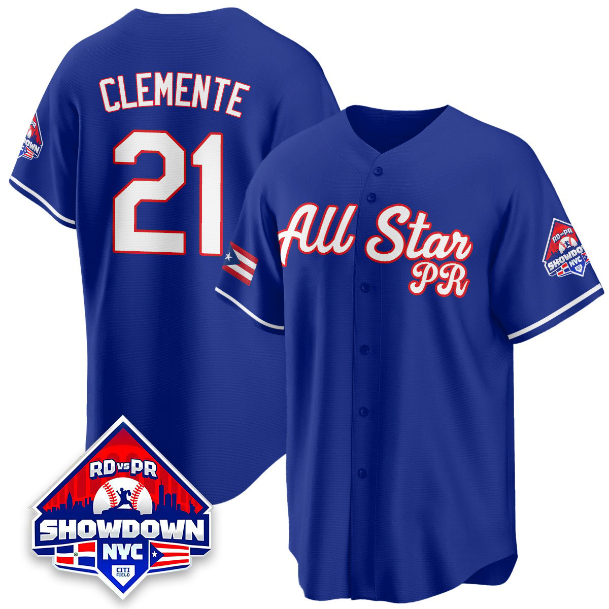 Roberto Clemente Jersey #21 Puerto Rican Baseball All-Star 2025 Stitched Blue