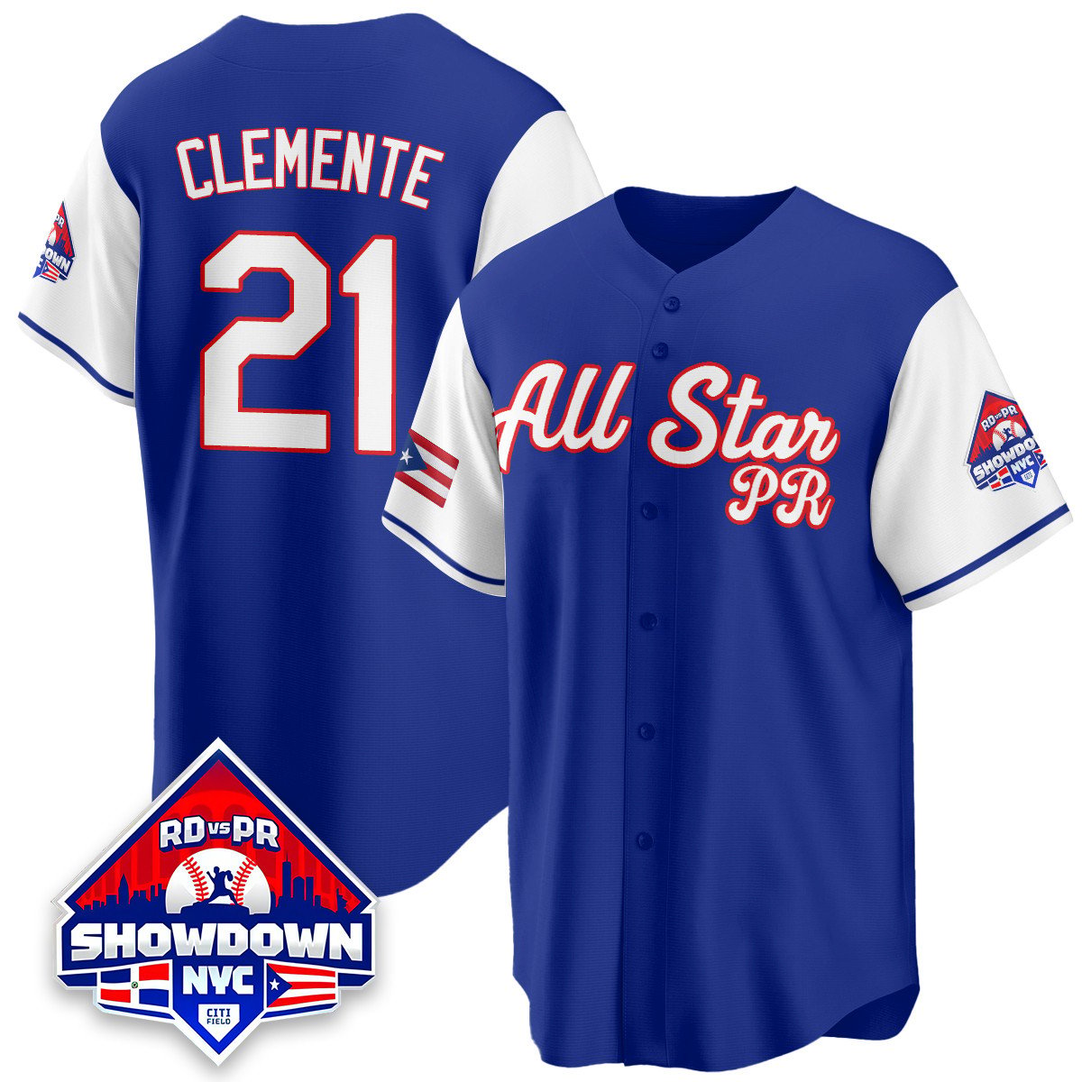 Roberto Clemente Jersey #21 Puerto Rican Baseball All-Star 2025 Stitched White Sleeves