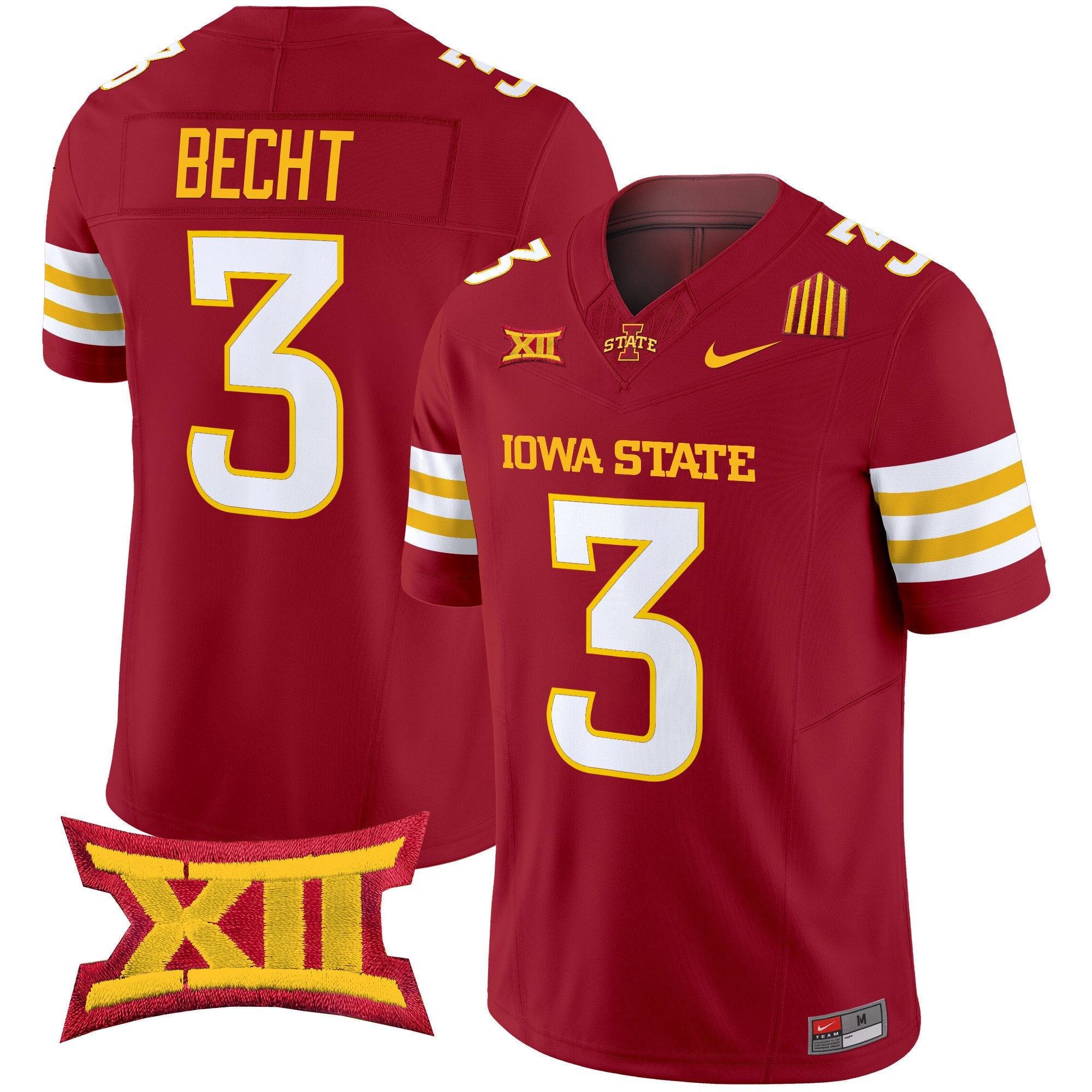 Rocco Becht Jersey #3 Iowa State Cyclones 2025 Stitched Cardinal