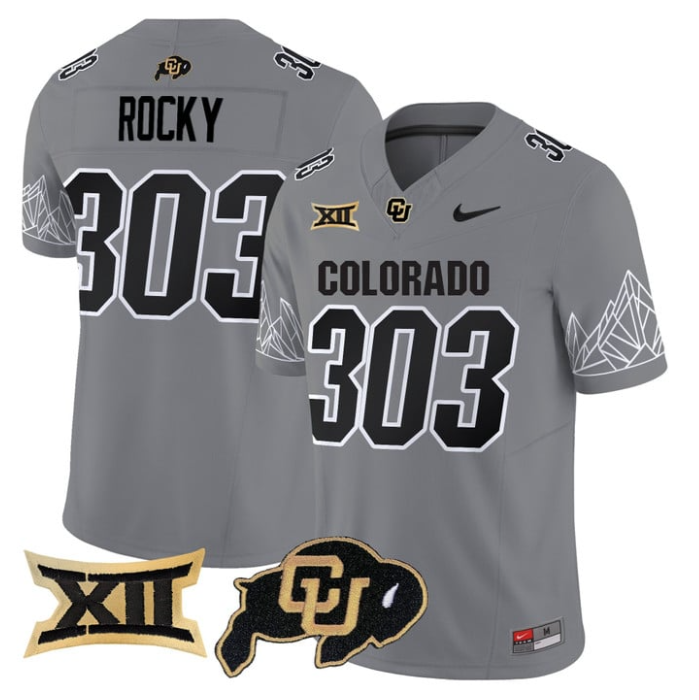 Rocky Jersey #303 Colorado Buffaloes 2025 Limited V2 Stitched Gray