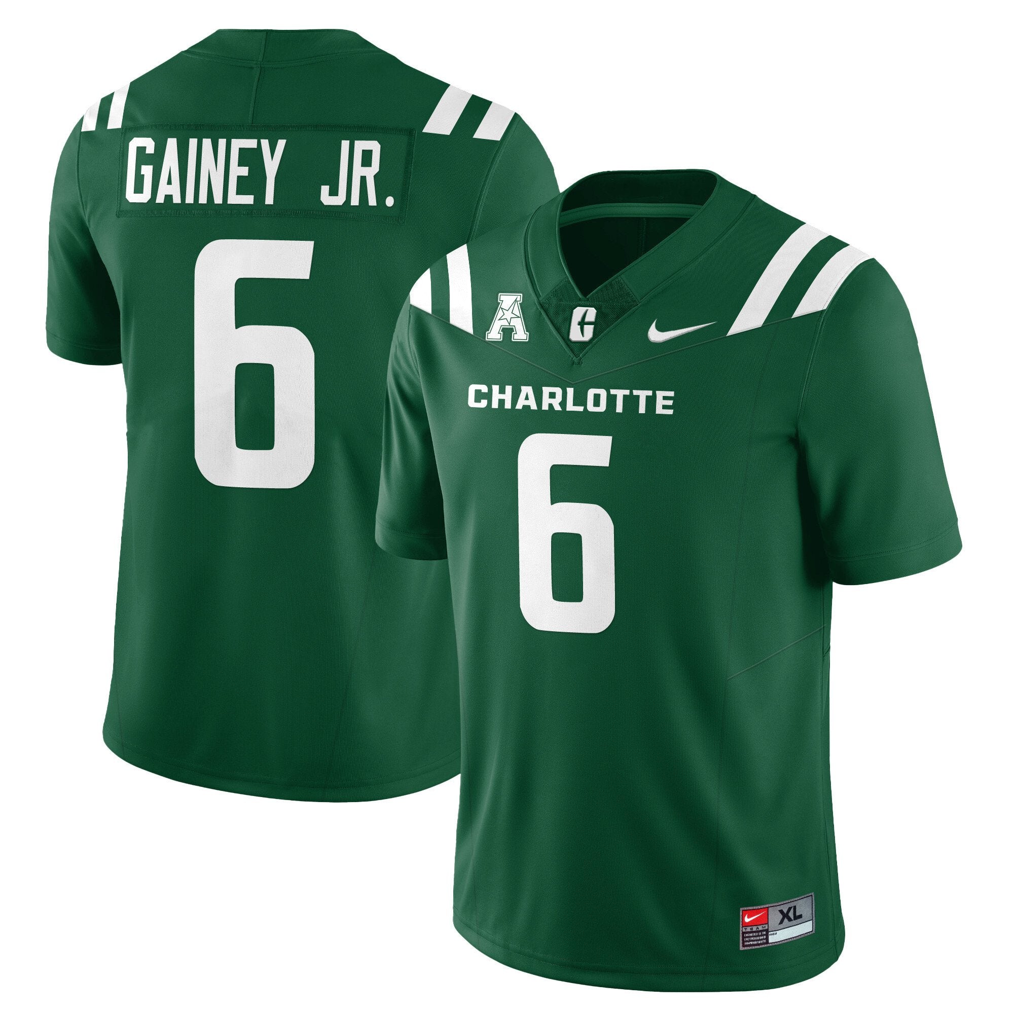 Rod Gainey Jr Jersey #6 Charlotte 49ers Football 2025 Limited Stitched Green