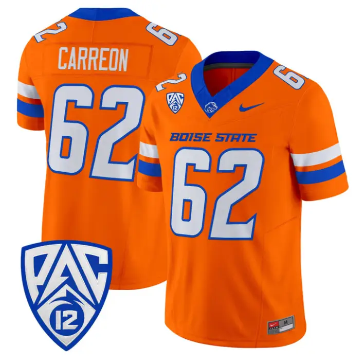 Roger Carreon Jersey #62 Boise State Broncos 2026 Vapor Stitched