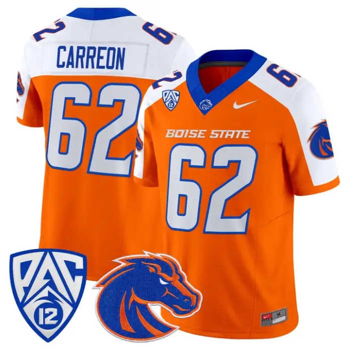 Roger Carreon Jersey #62 Boise State Broncos 2026 Vapor Stitched