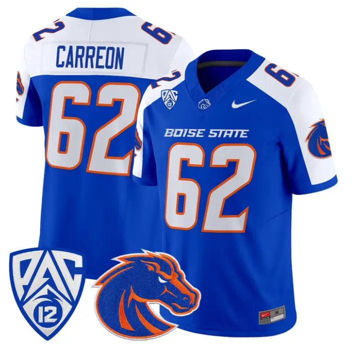 Roger Carreon Jersey #62 Boise State Broncos 2026 Vapor Stitched