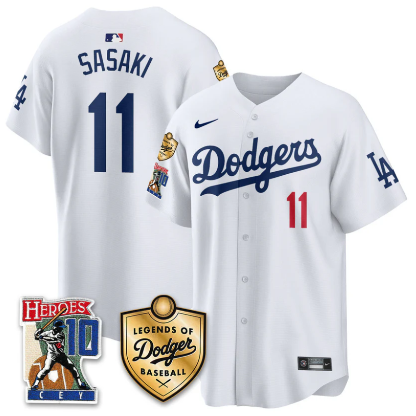 Roki Sasaki Jersey #11 Dodgers Ron Cey Legends Of Dodgers Baseball White