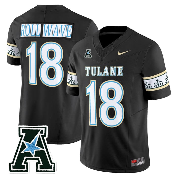 Roll Wave Jersey #18 Tulane Green Wave 2025 City Edition Stitched