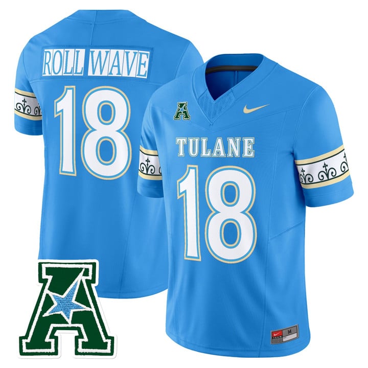 Roll Wave Jersey #18 Tulane Green Wave 2025 City Edition Stitched