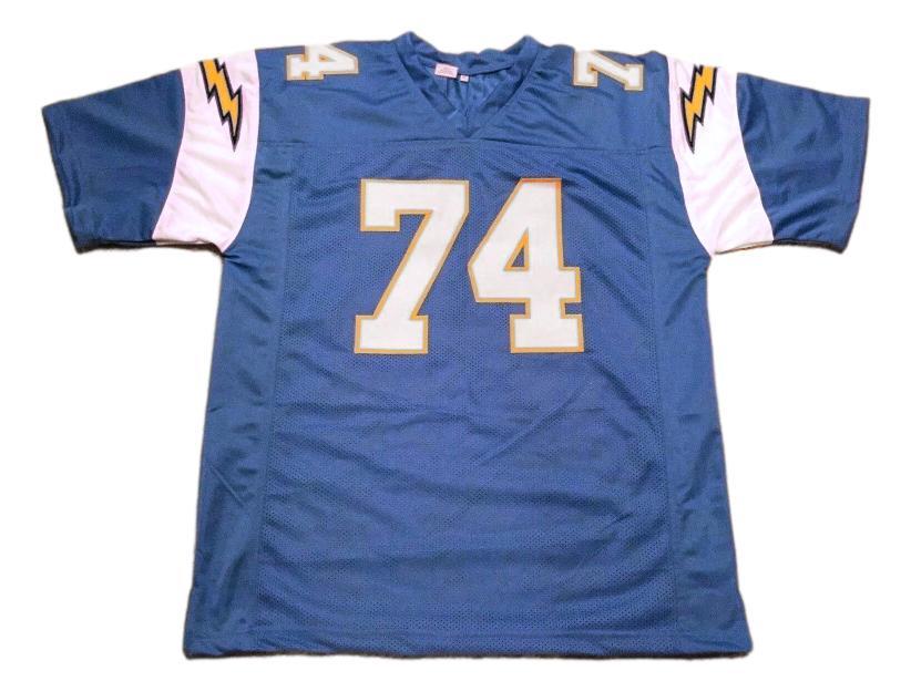 Ron Mix CUSTOM STITCHED Unsigned Football Jersey Blue