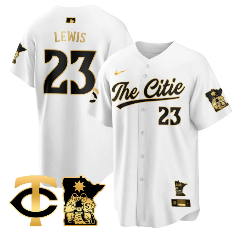 Royce Lewis Jersey #23 Minnesota Twins 2025 City Connect Concept Stitched White Gold