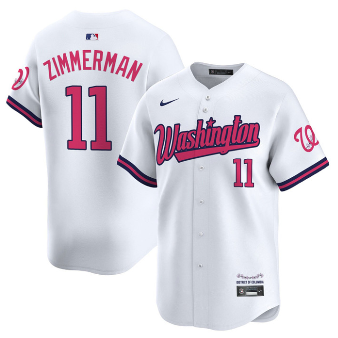 Ryan Zimmerman Jersey #11 Washington Nationals Vapor Limited All Stitched White