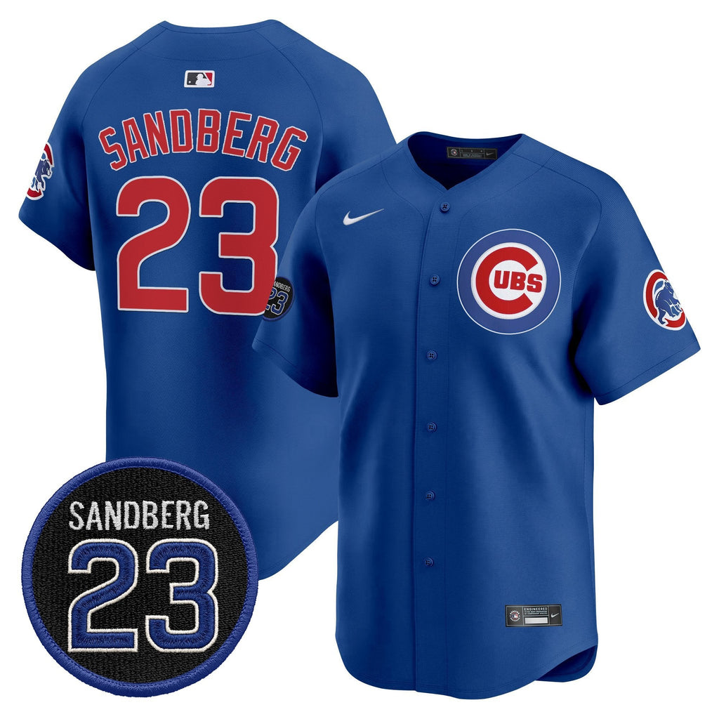 Ryne Sandberg Jersey #23 Chicago Cubs Ryne Sandberg Tribute Stitched Royal