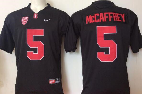 Stanford Cardinals #5 Christian McCaffrey Black Stitched College Football NCAA Jersey