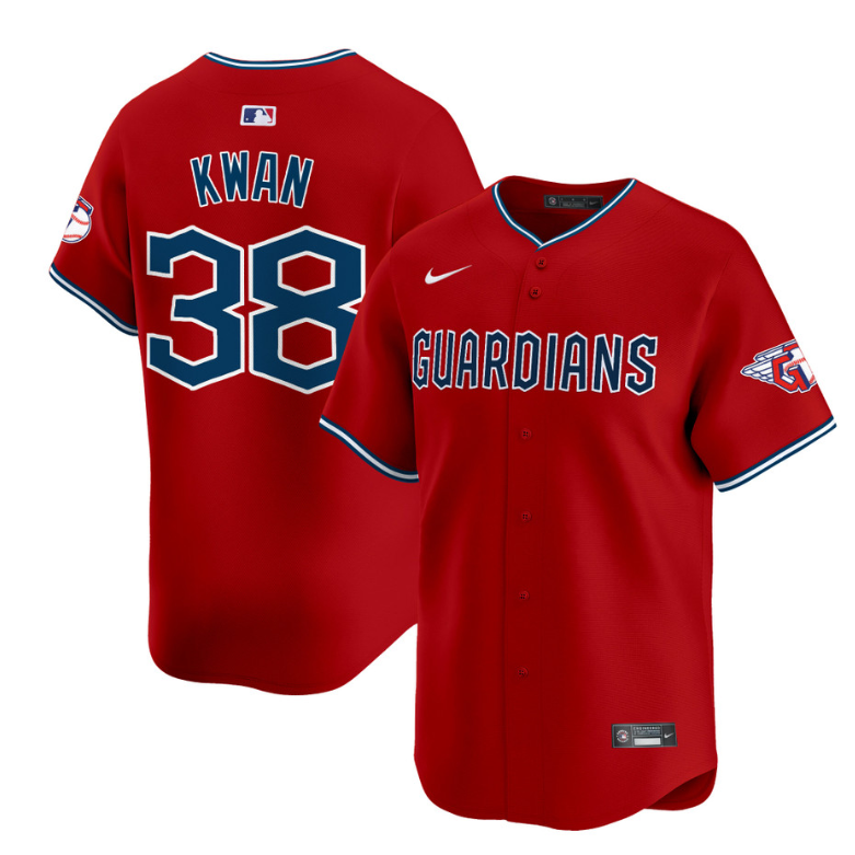 Steven Kwan Jersey #38 Cleveland Guardians 2025 Vapor Premier Limited All Stitched Red