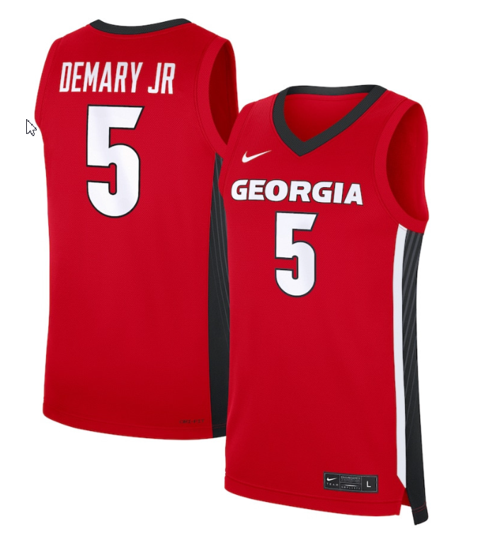 Somto Cyril Jersey #6 Georgia Bulldogs NIL Basketball Red
