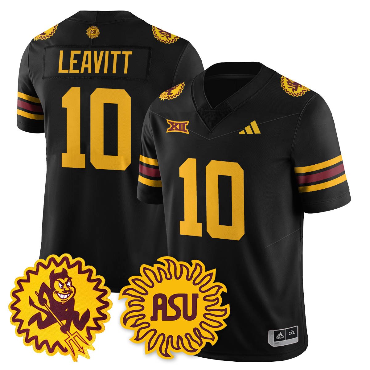 Sam Leavitt Jersey #10 Arizona State Sun Devils 1975 Throwback Stitched Black