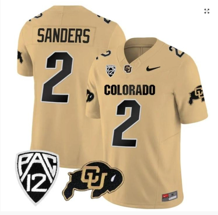 Shadeur Sanders Jersey #2 Colorado Buffaloes Football Brown Home Alternative
