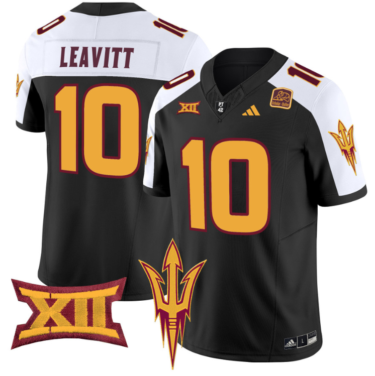 Sam Leavitt Jersey #10 Arizona State Sun Devils Vapor Limited College Football Black Alternate