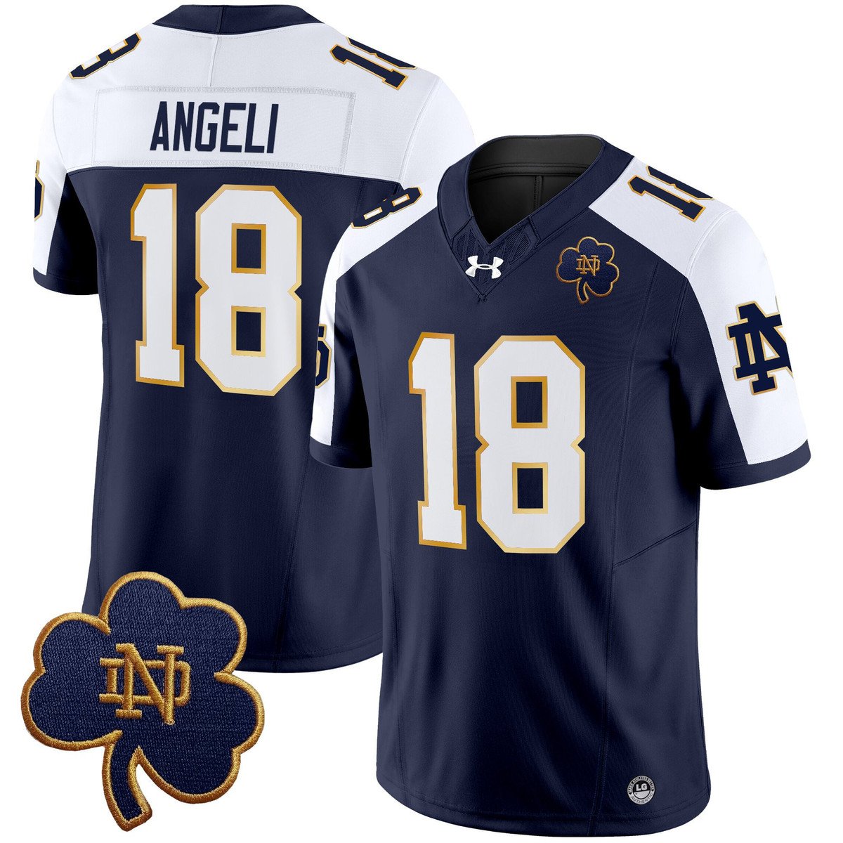 Steve Angeli Jersey #18 Notre Dame 2025 Vapor Limited V3 Stitched Alter