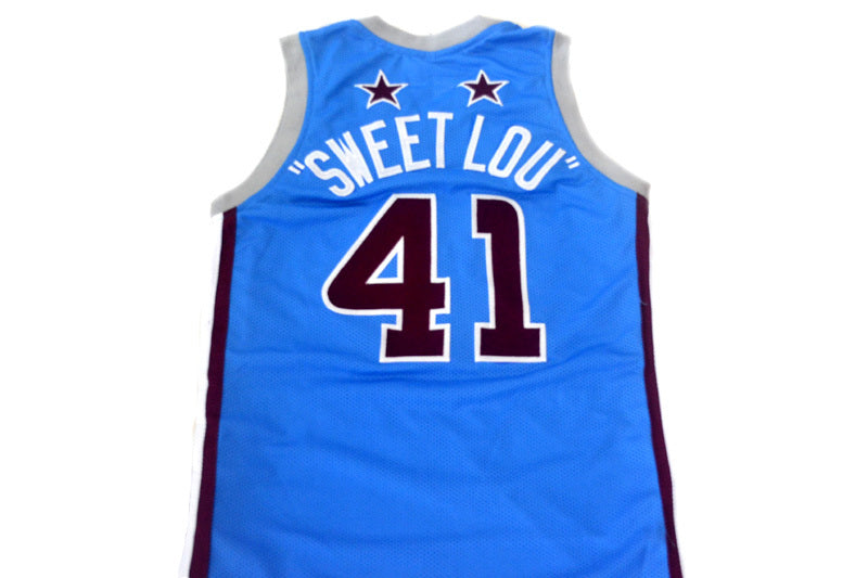 Sweet Lou Jersey #41 Harlem Globetrotters Basketball Light Blue