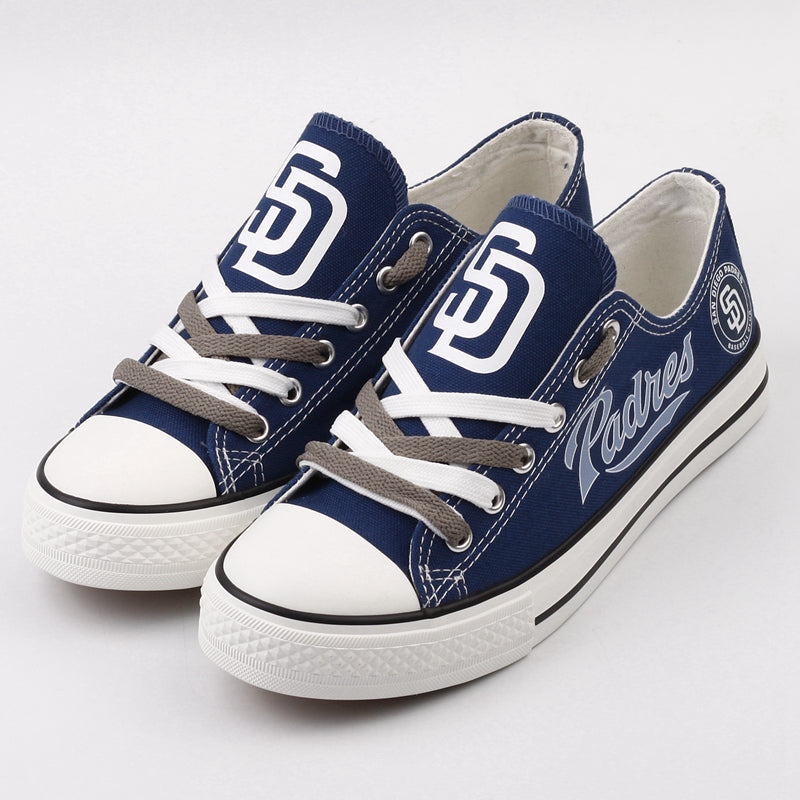 San Diego Padres Limited Print MLB Baseball Fans Low Top Canvas Shoes Sport Sneakers T-DJ115L