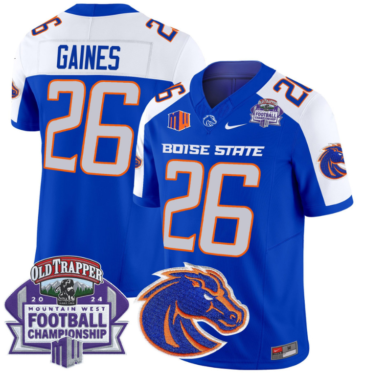 Sire Gaines Jersey #26 Boise State Broncos 2024 Championship Vapor Royal Alternate