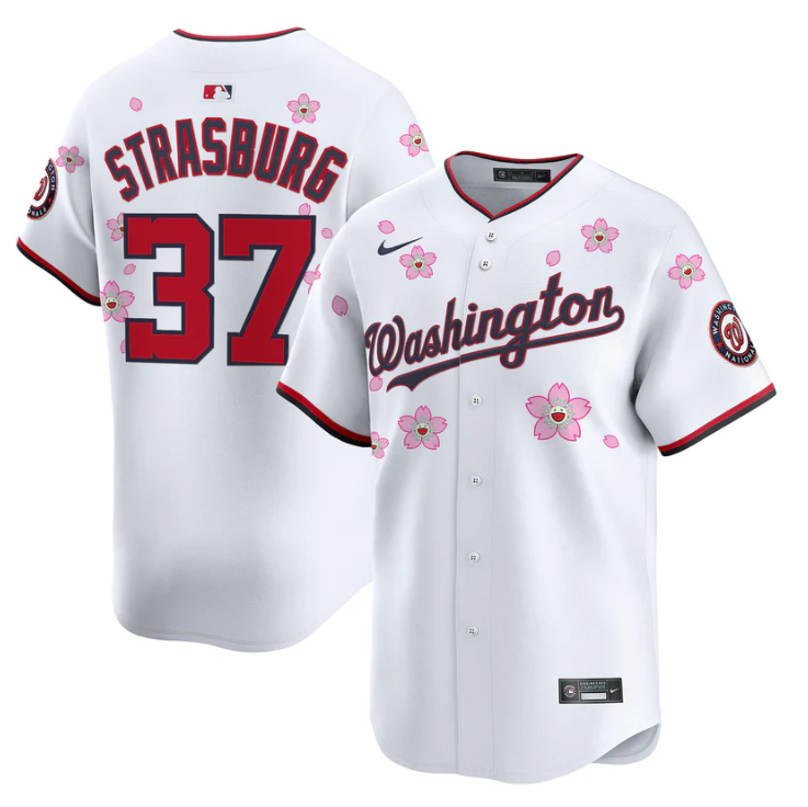 Stephen Strasburg Jersey #37 Washington Nationals Cherry Blossom Vapor Premier Limited Stitched
