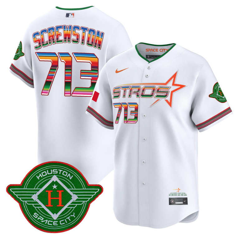 Screwston Jersey #713 Astros 2025 City Connect Mexico Vapor Premier Limited Stitched White