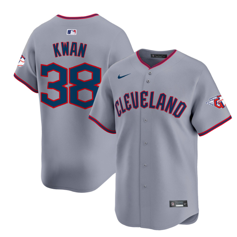 Steven Kwan Jersey #38 Cleveland Guardians 2025 Vapor Premier Limited All Stitched Gray