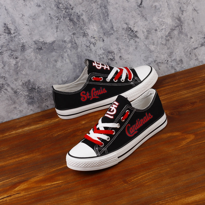 St. Louis Cardinals Limited Print MLB Baseball Fans Low Top Canvas Shoes Sport Sneakers T-DAC98H
